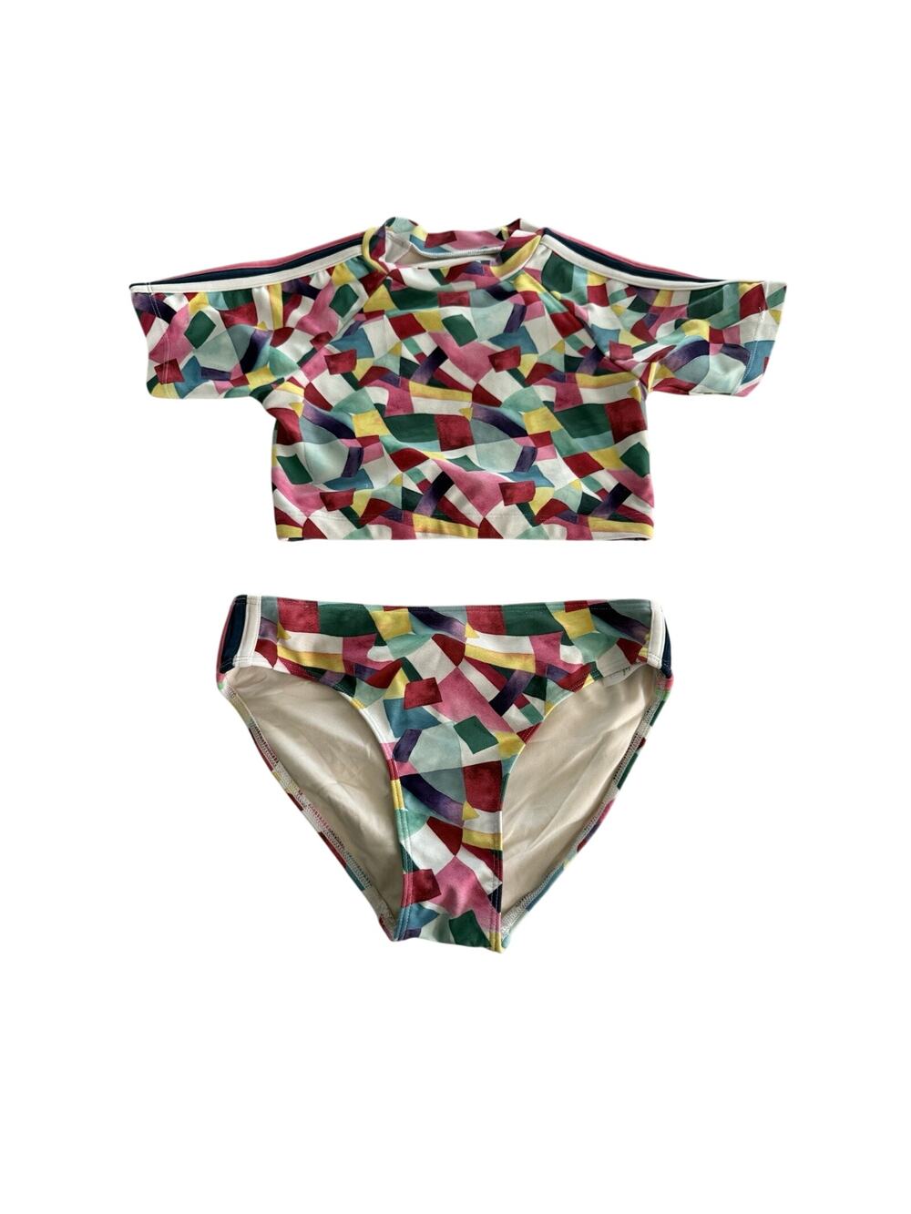 Zella Girls Geometric Rainbow Bikini size 10